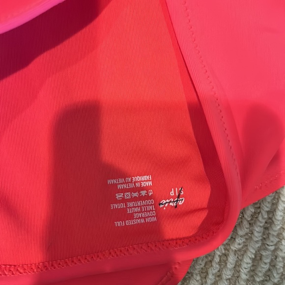 NWOT AERIE fluorescent orange high waist bikini size S/M - Picture 6 of 10